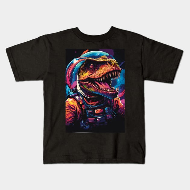 Dinosaur in Space, Dino Explorer! Kids T-Shirt by ForAnyoneWhoCares
